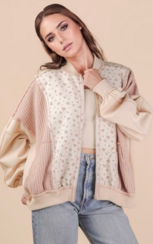 Blush Haven Patchwork Jacket