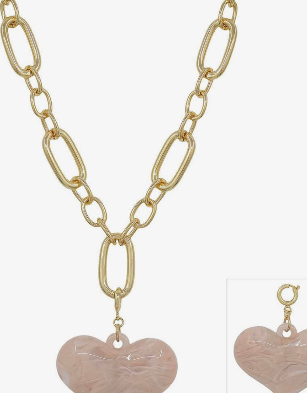 BLUSHING HEART NECKLACE