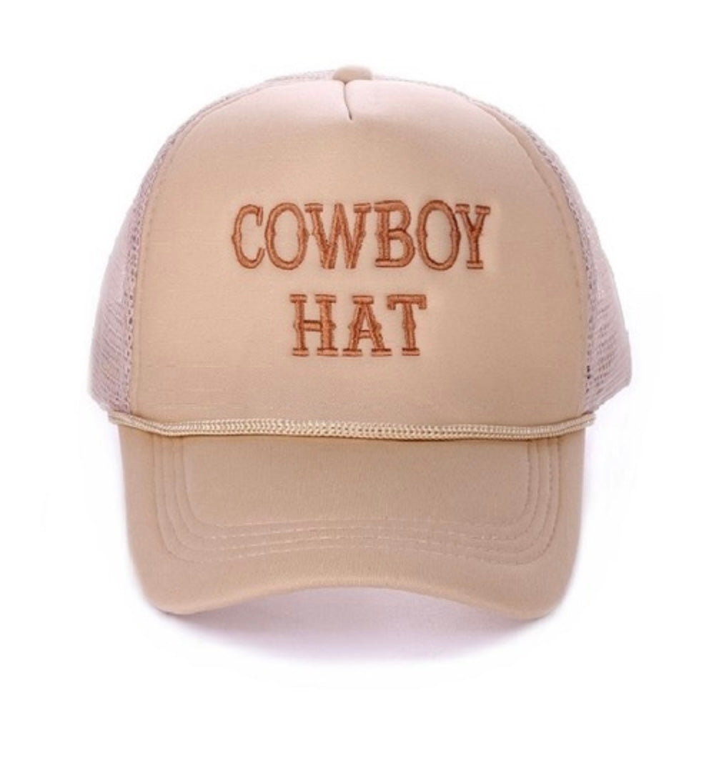 COWBOY HAT TRUCKER CAP
