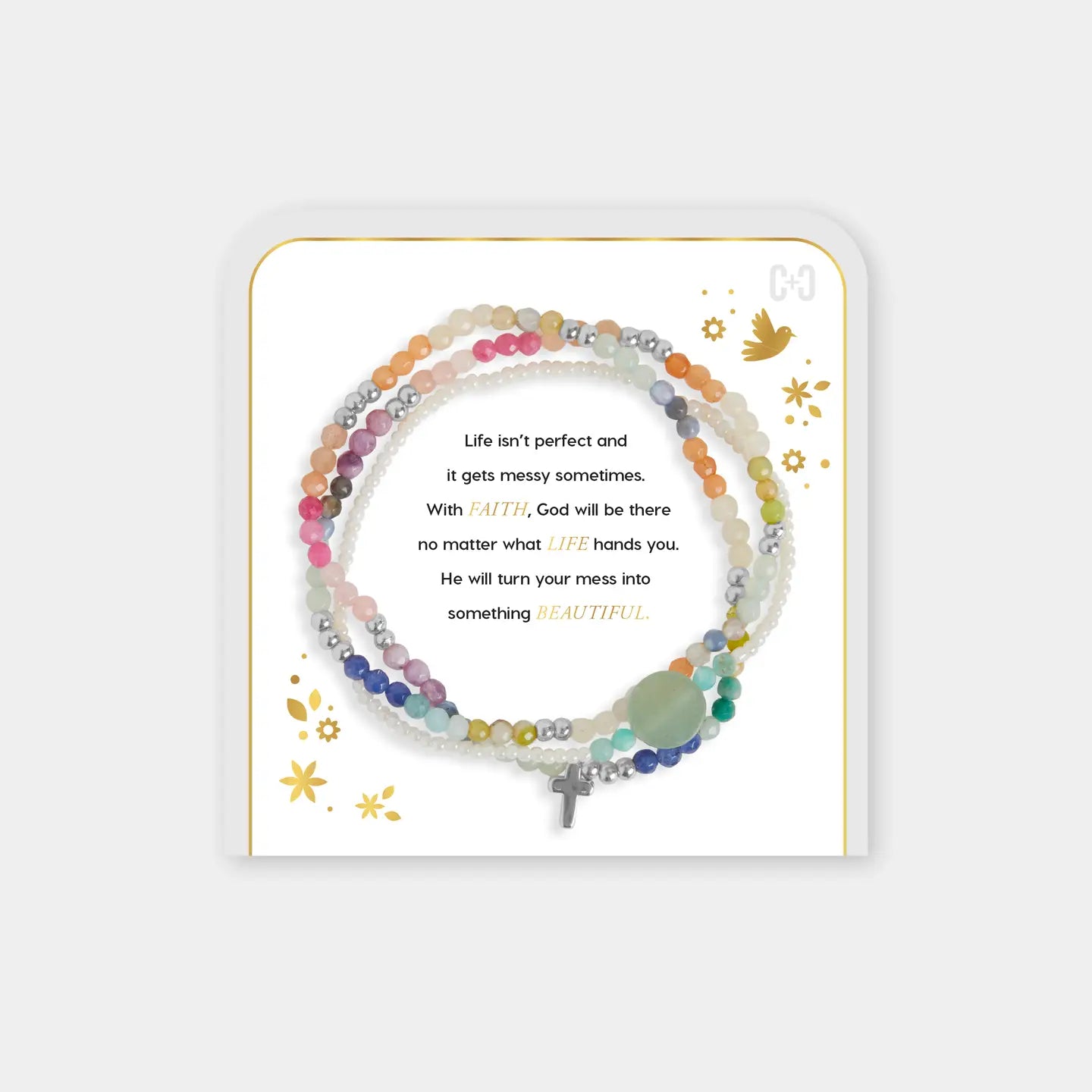 Messy Life Charm Bracelet Silver