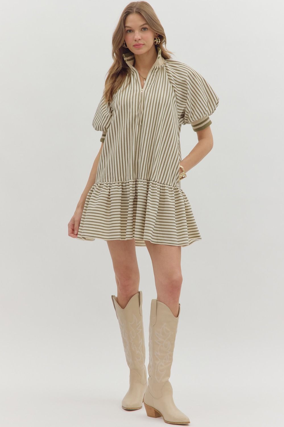 SADDLE & STRIPES DRESS