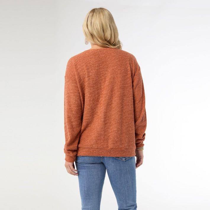 Skyler Super Soft V-Neck Textured Top