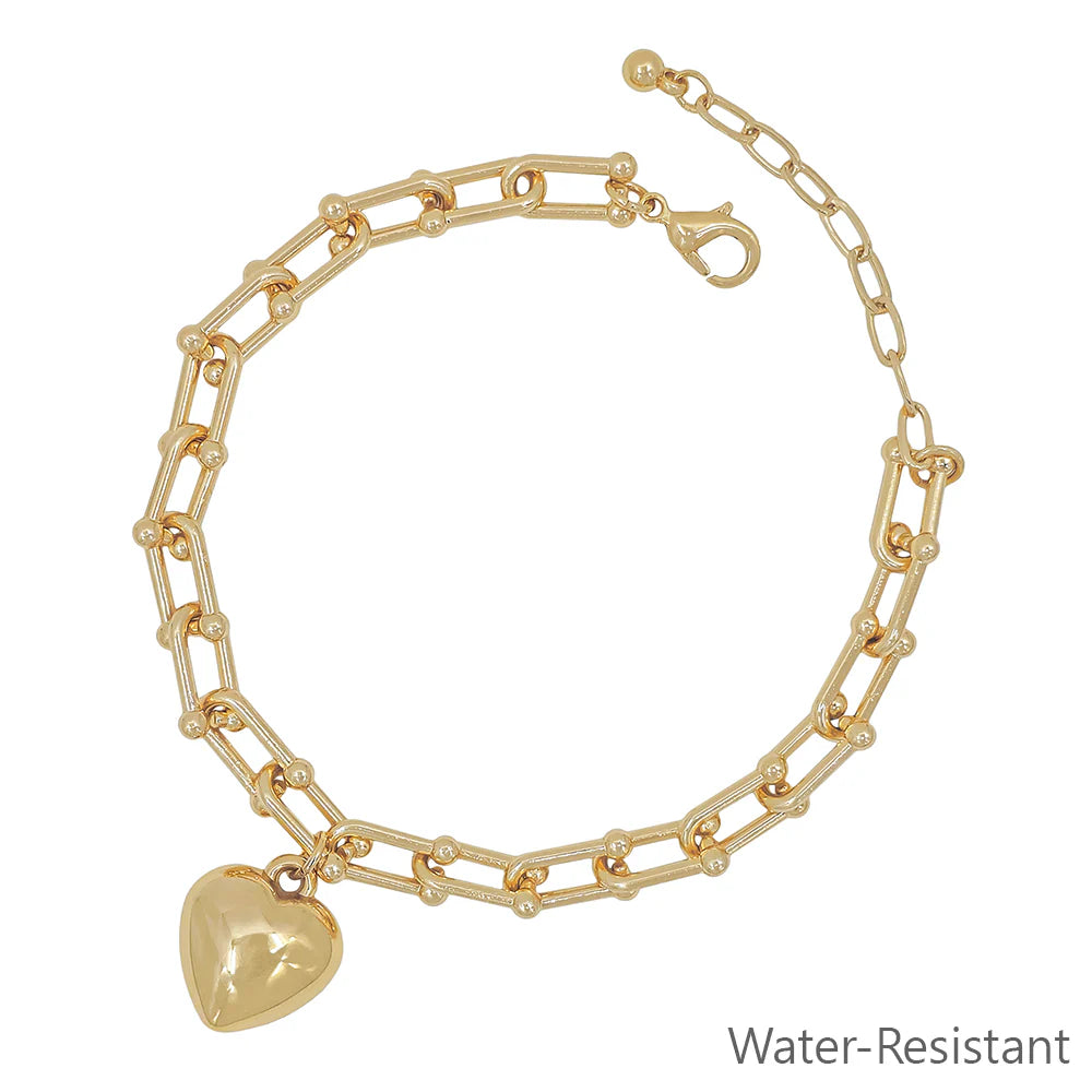 Water Resistant Chain Charm 7.5" Bracelet (charm not included)