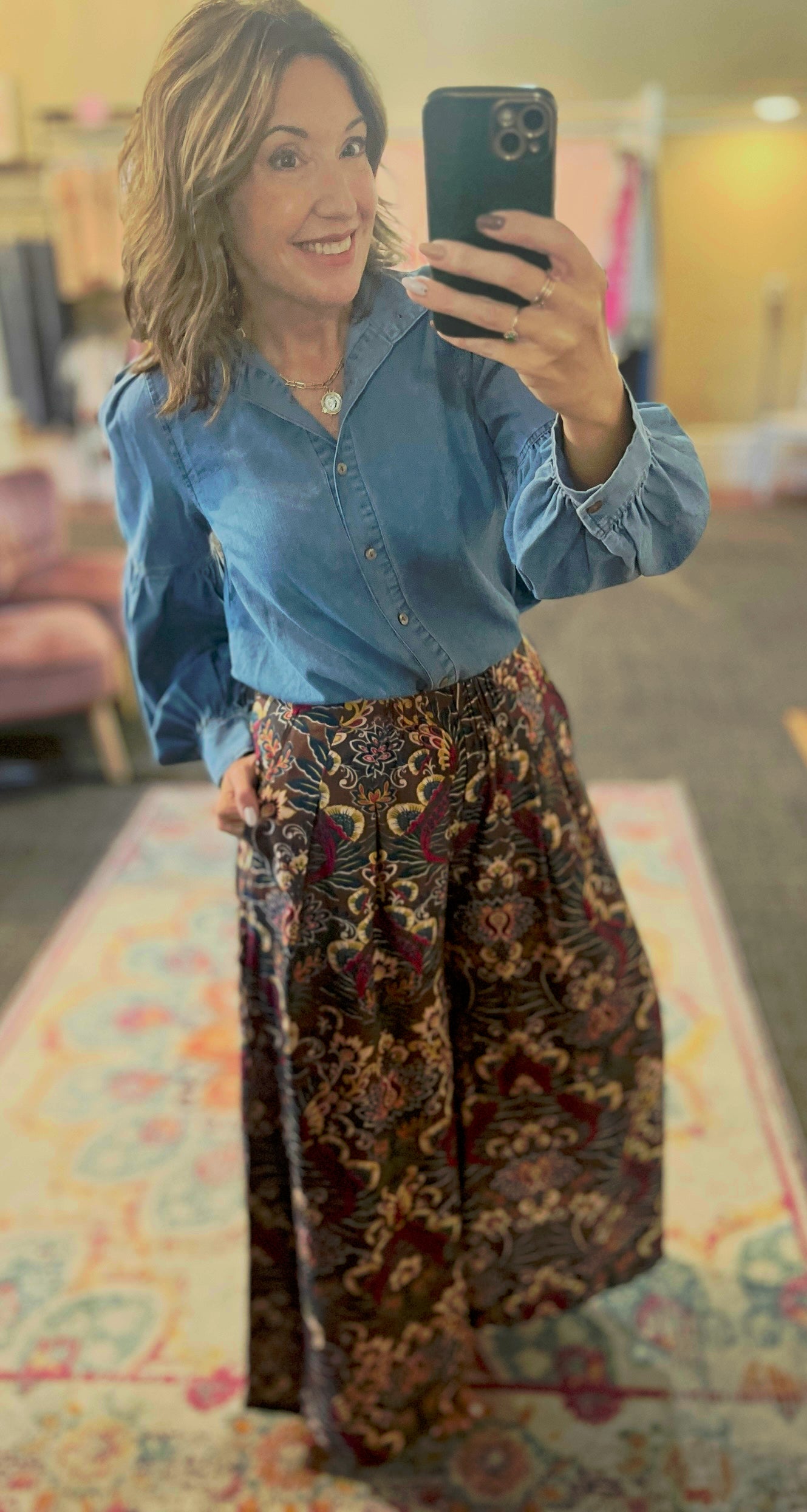 AUTUMN BLOOM PALAZZO PANTS