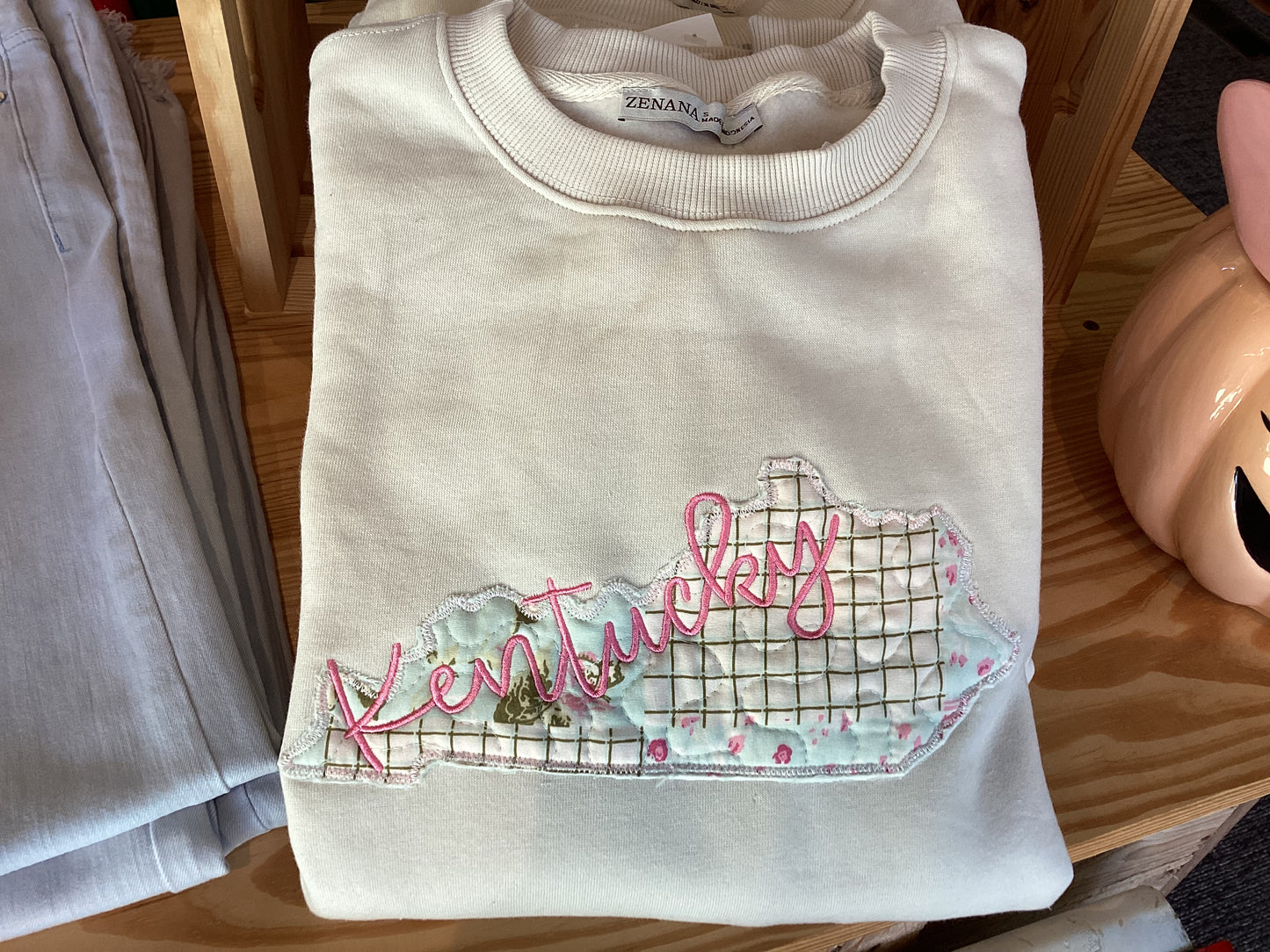 QUILTED KENTUCKY SWEATSHIRT