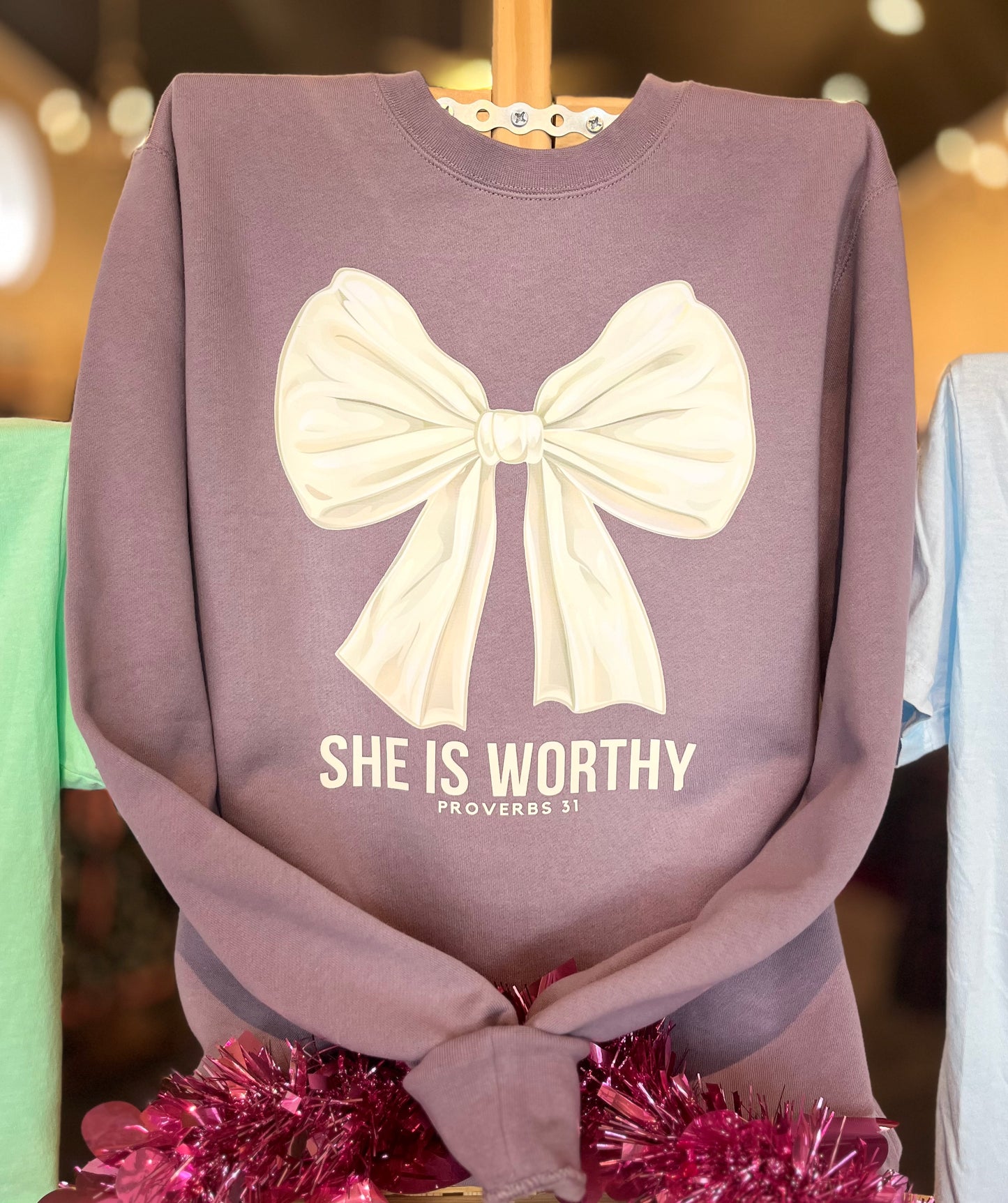 SHE IS WORTHY SWEATSHIRT