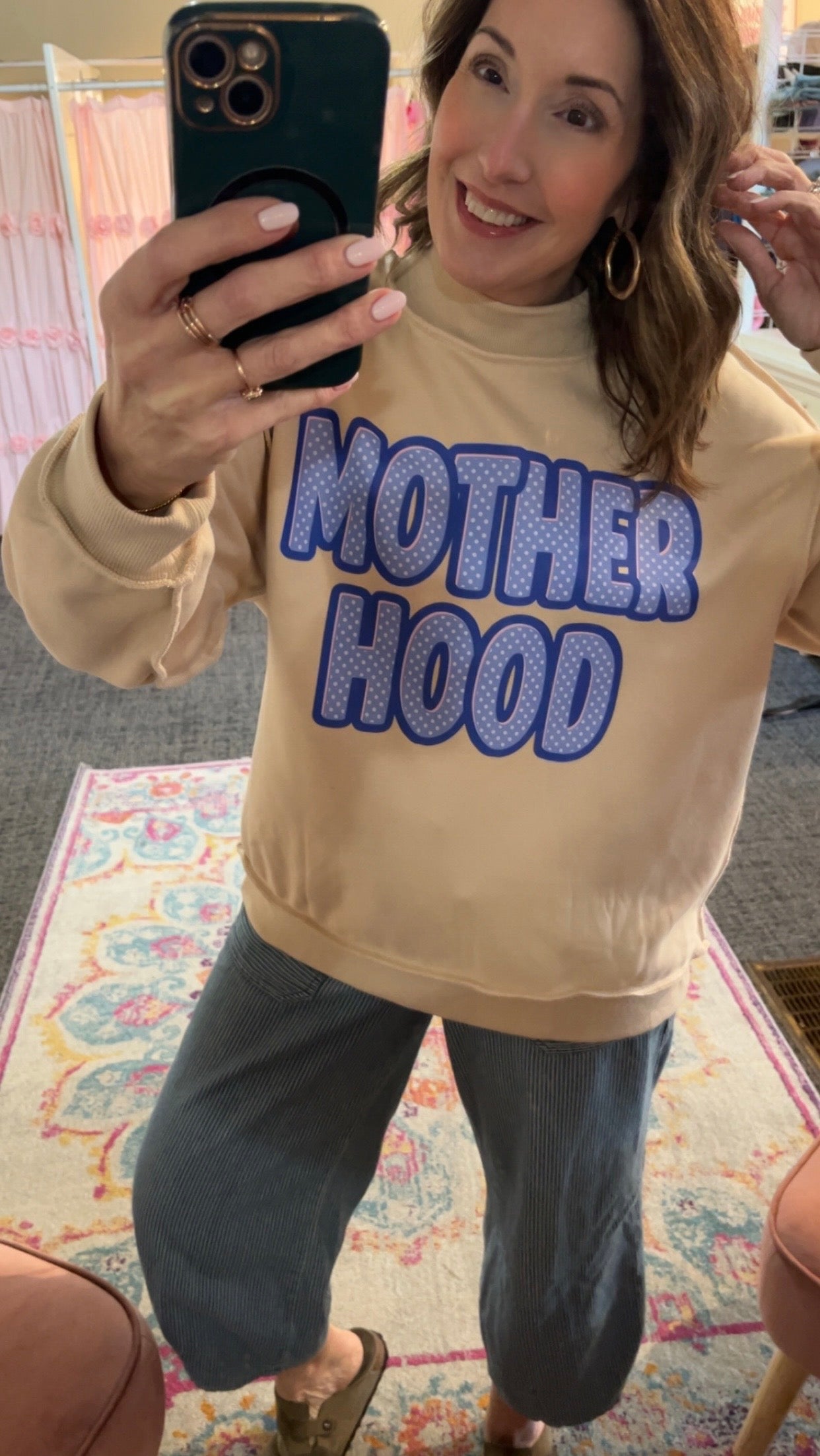 MOTHERHOOD MISSION REVERSIBLE SWEATSHIRT