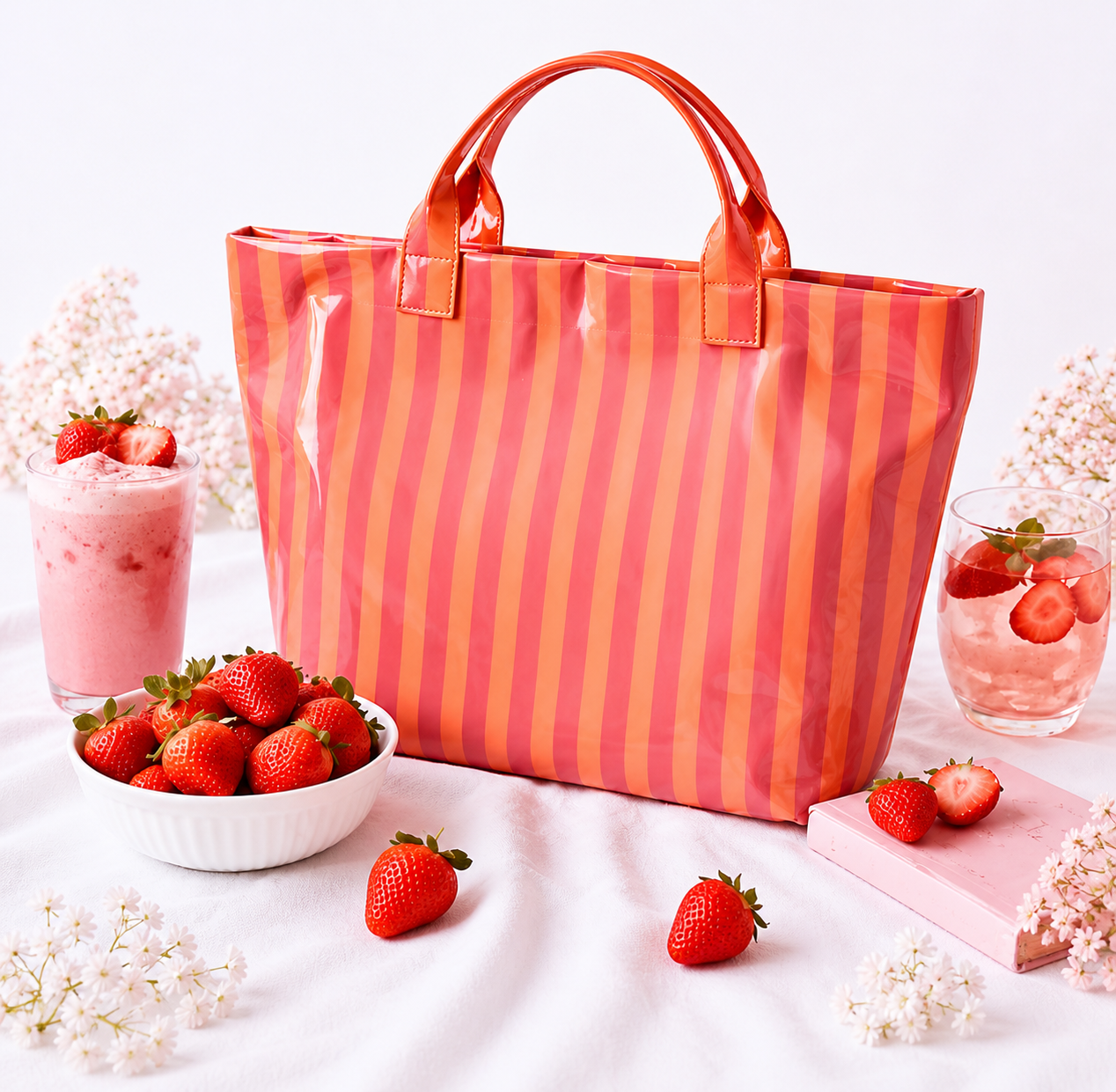 PRETTY POP STRIPE TOTE