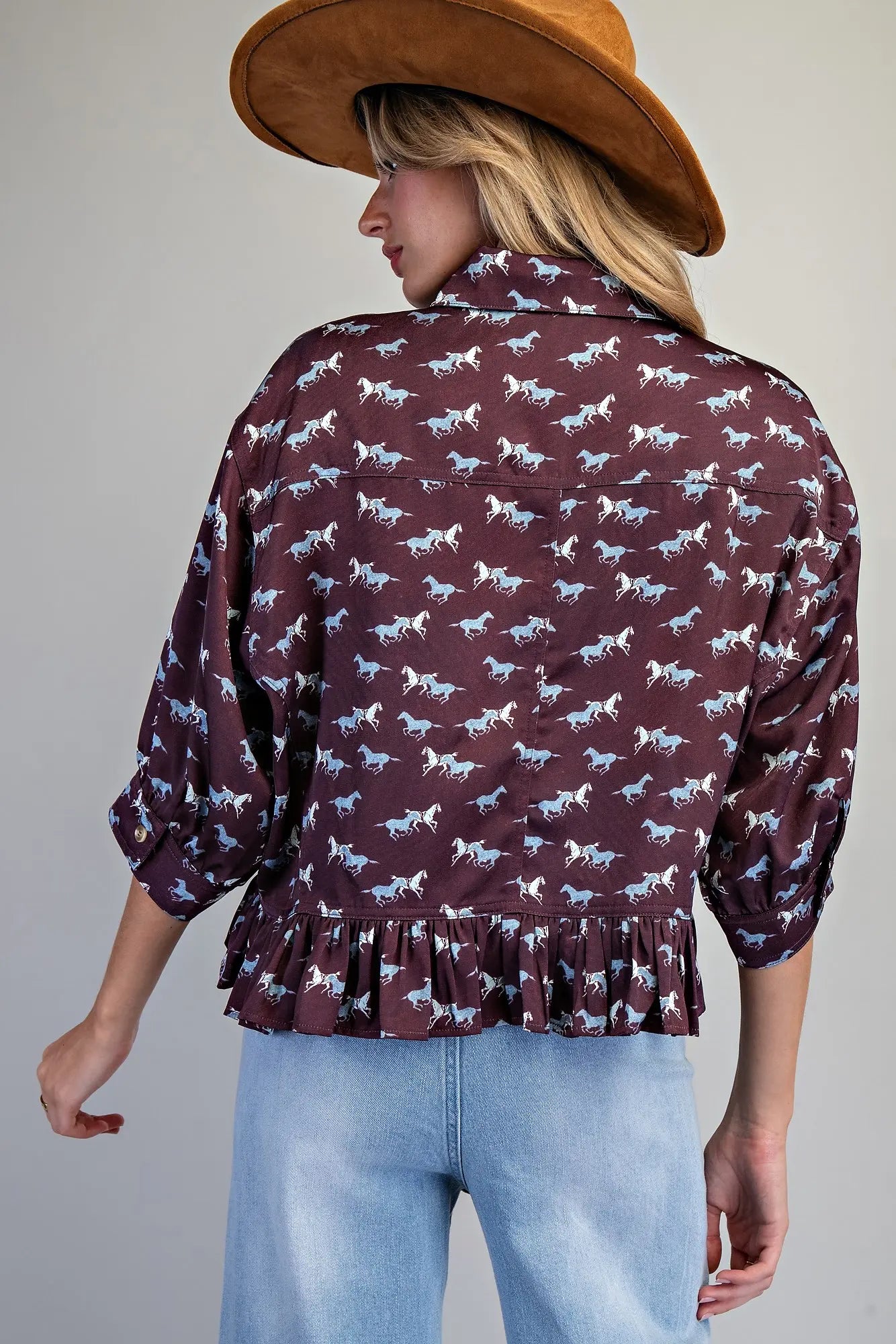 WILD SPIRIT PEPLUM BLOUSE