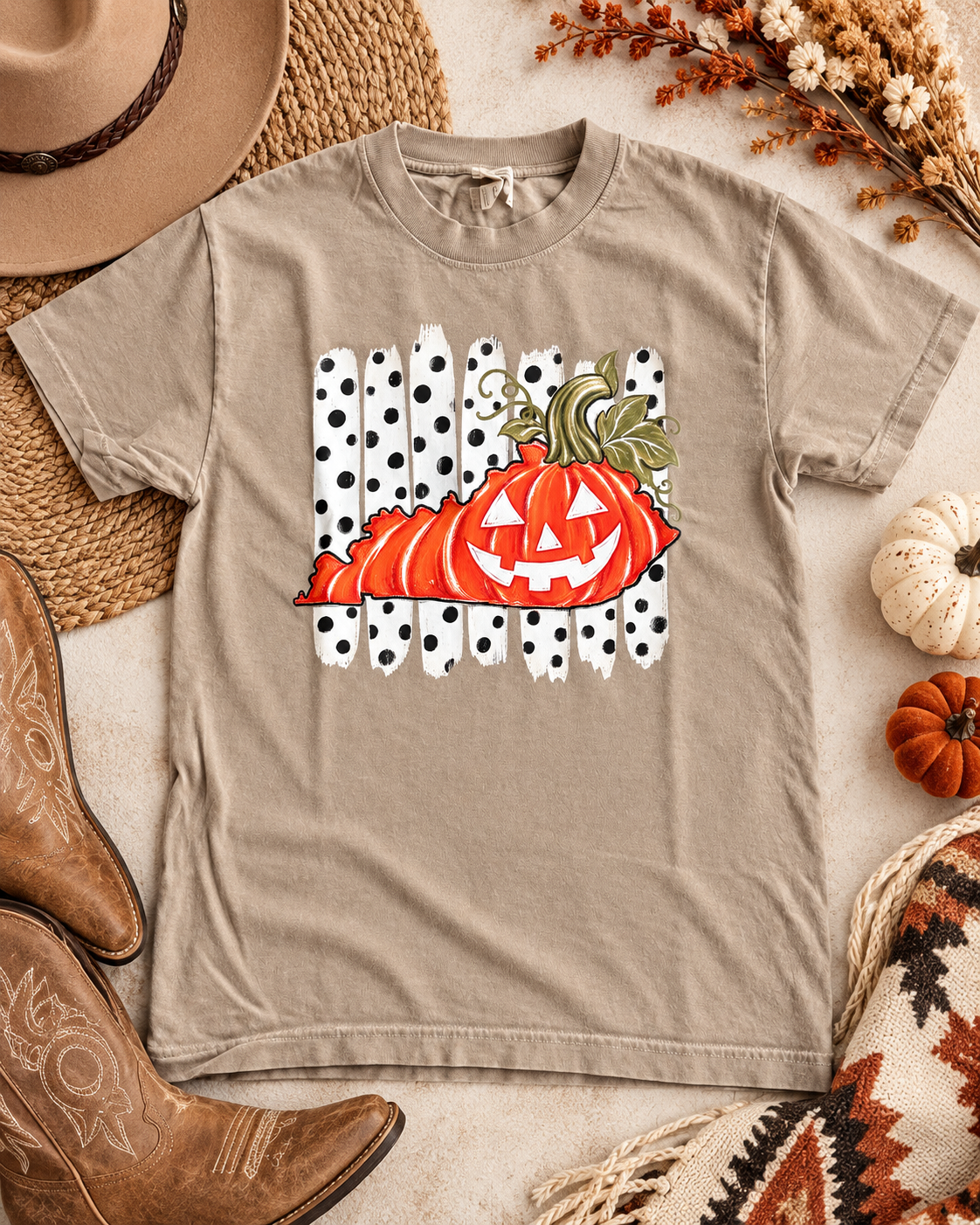 KENTUCKY POLKA DOT PUMPKIN TEE