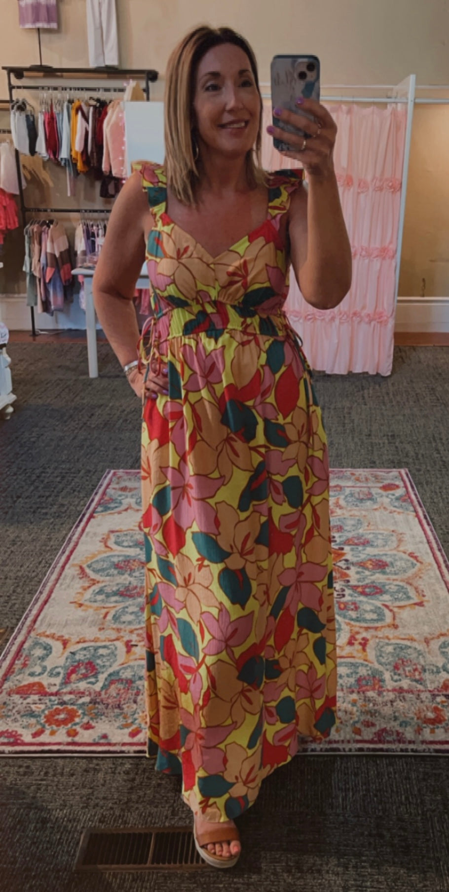 PHEOBE PEACH BLOSSOM MAXI DRESS