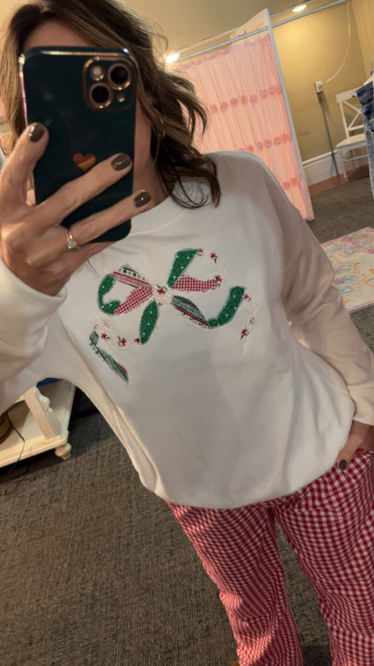 HOLIDAY BOW SWEATSHIRT