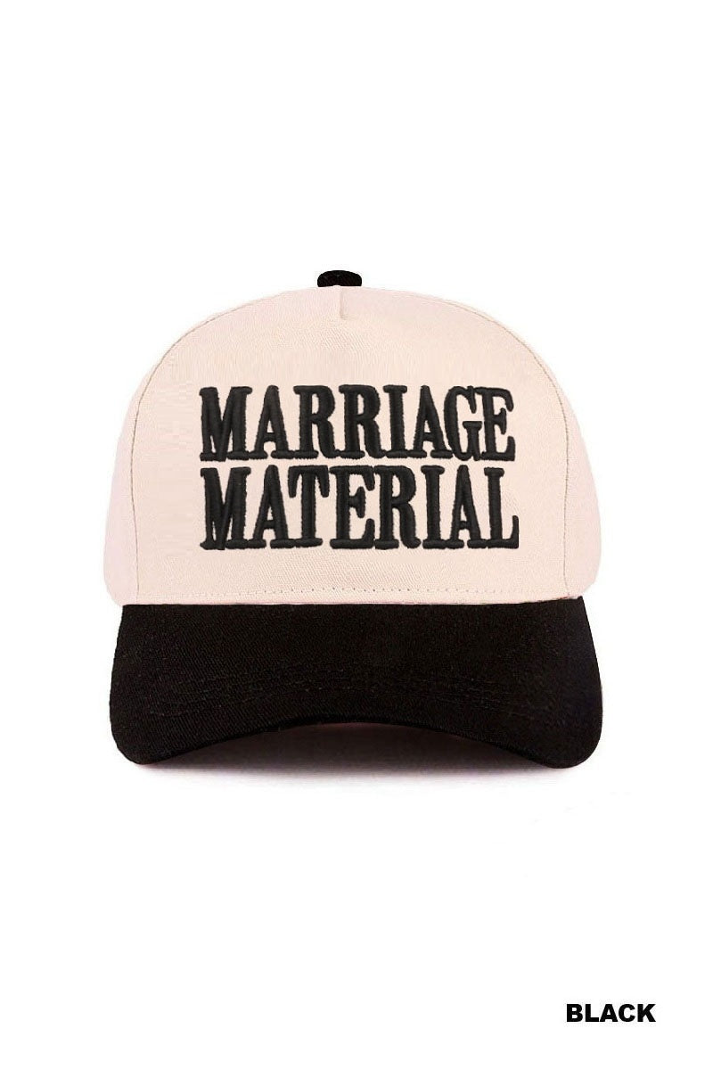 MARRIAGE MATERIAL CAP
