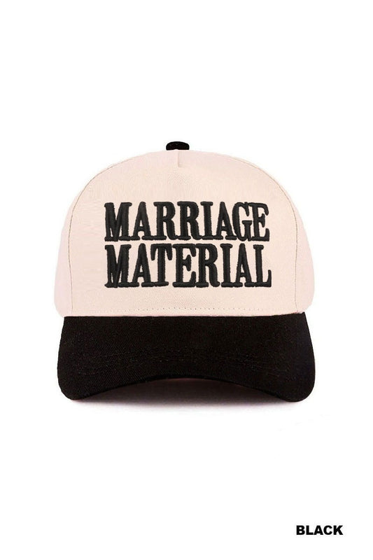 MARRIAGE MATERIAL CAP