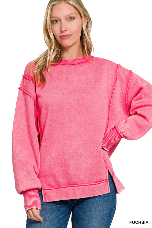 COZY DAYS PULLOVER FUCHSIA