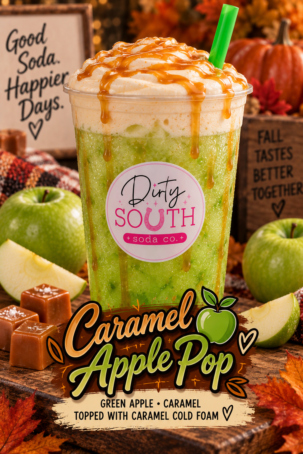 CARAMEL APPLE POP (FALL MENU) (School Drop)