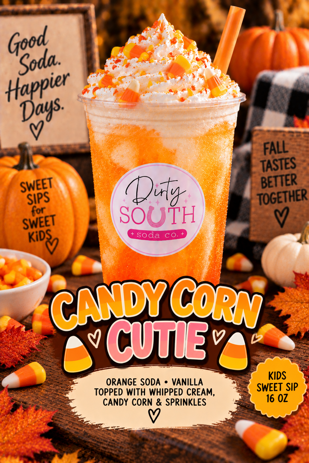 CANDY CORN CUTIE SWEET SIP (FALL MENU)