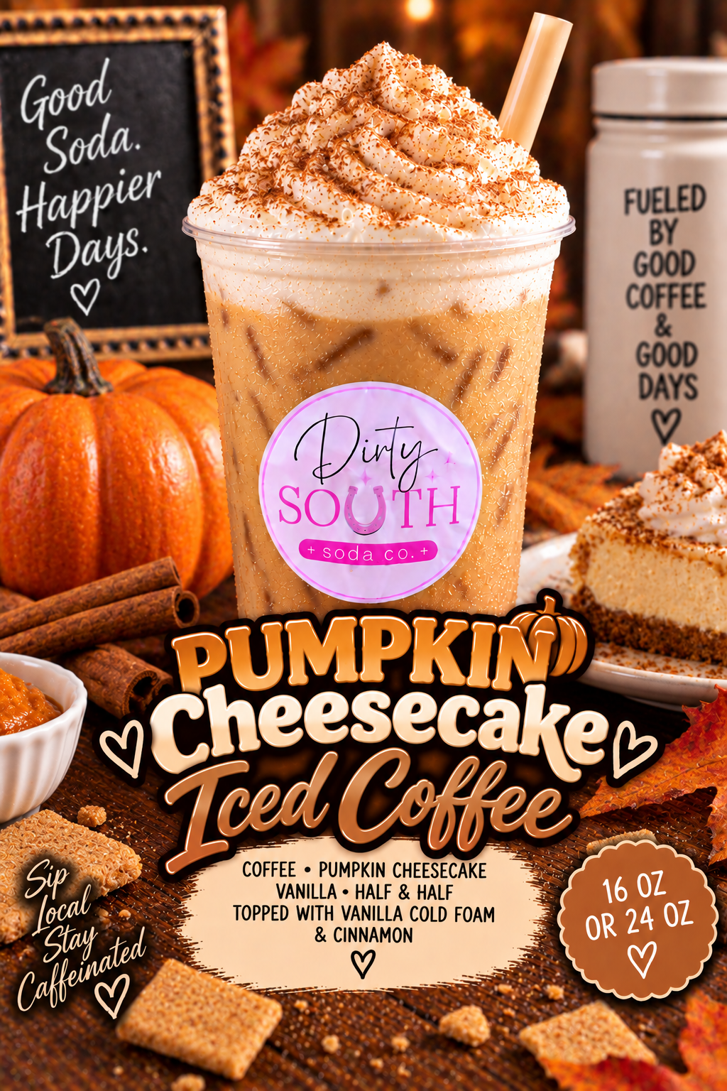 PUMPKIN CHEESECAKE ICED COFFEE (FALL MENU)
