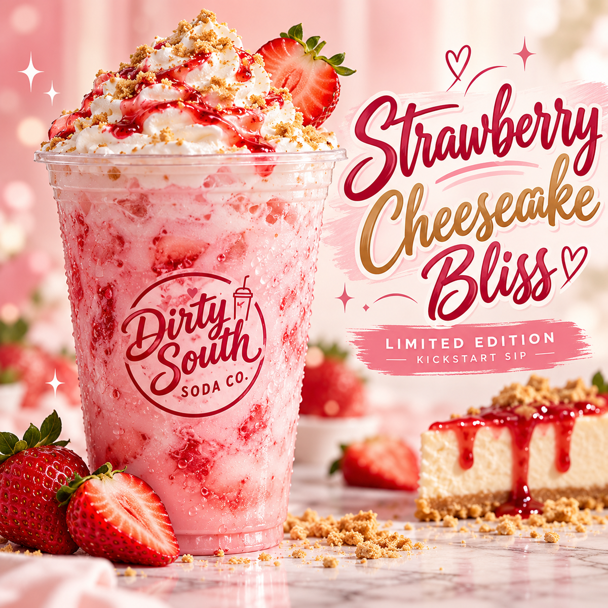 STRAWBERRY CHEESECAKE BLISS (SODA DROP)
