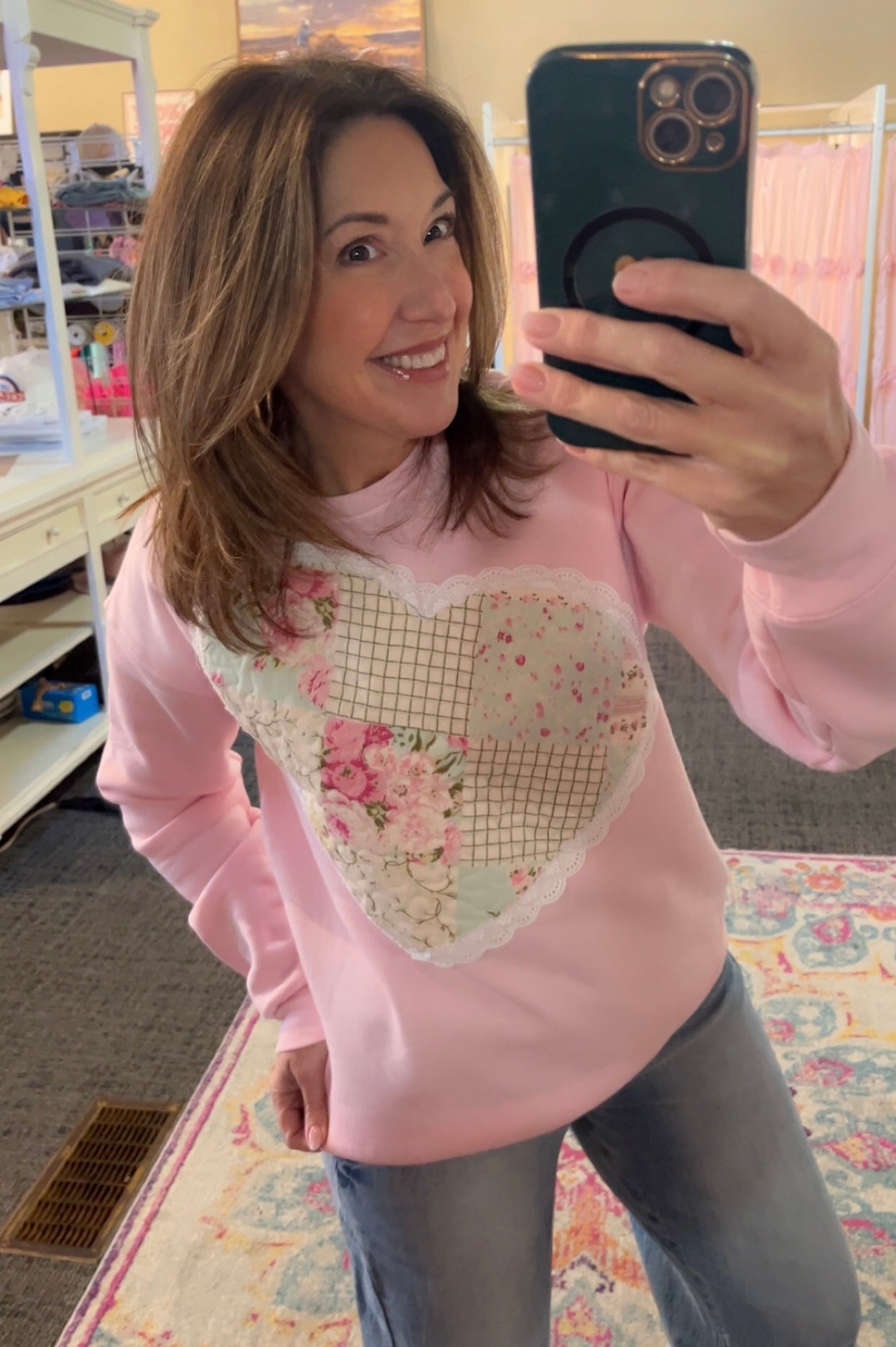 SWEETHEART PATCHWORK PULLOVER