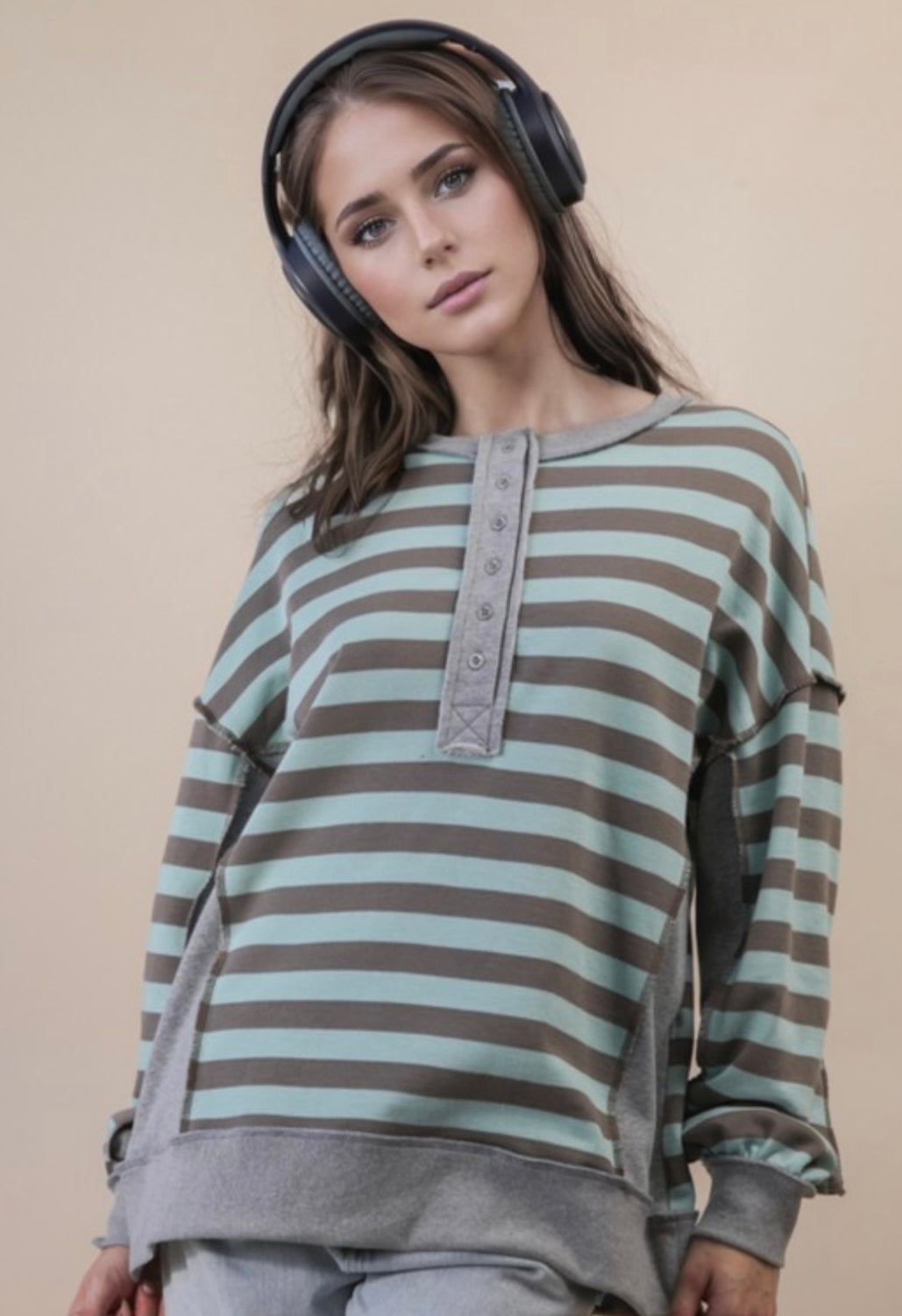 Comfy Lane Striped Pullover