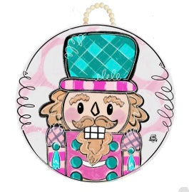 DOOR HANGER- PINK NUTCRACKER