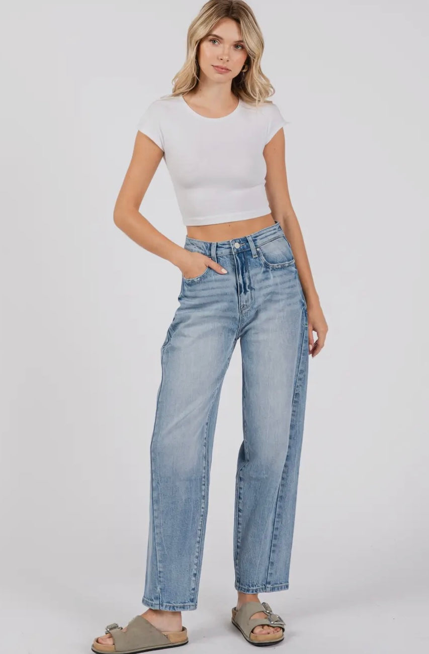 THE UPTOWN BARREL JEANS