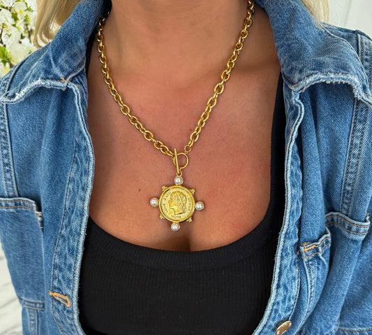 PEARL COIN NECKLACE