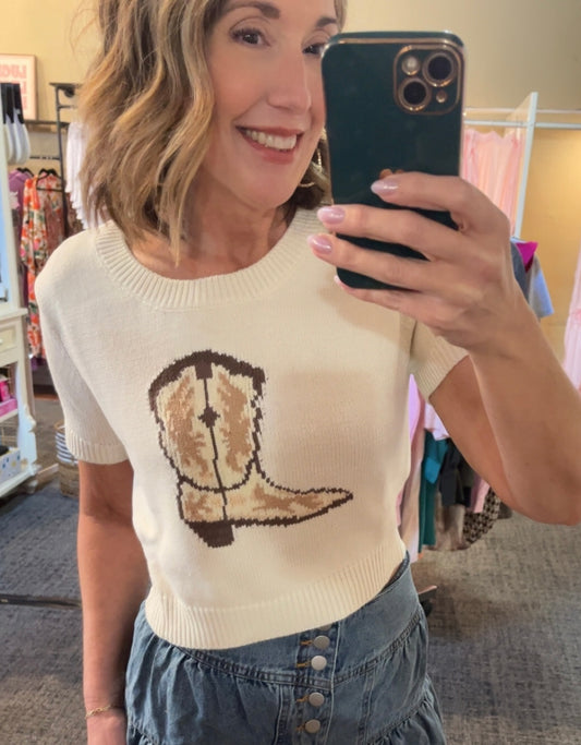 TWO STEPPIN’ CROP SWEATER