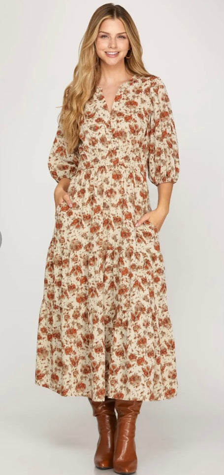 AUTUMN WHISPERS MAXI DRESS