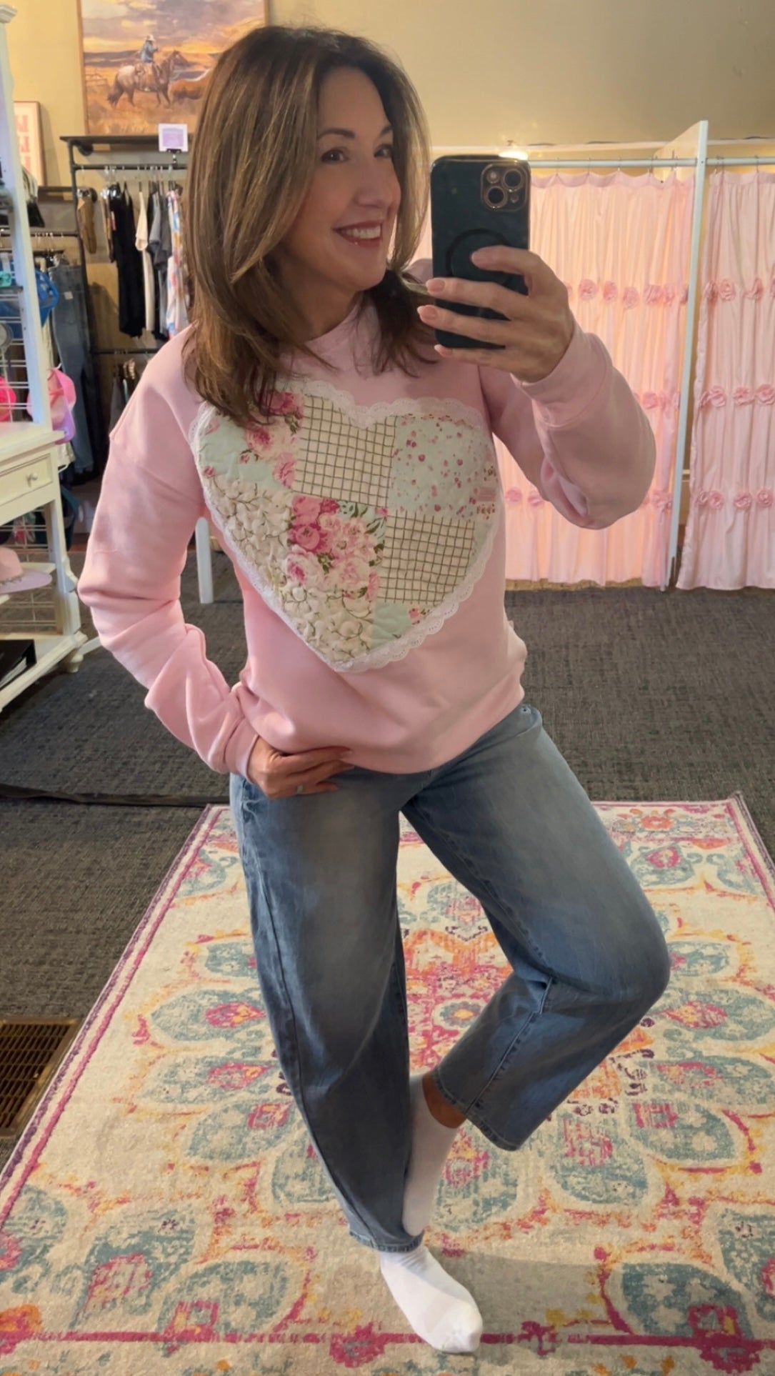 SWEETHEART PATCHWORK PULLOVER