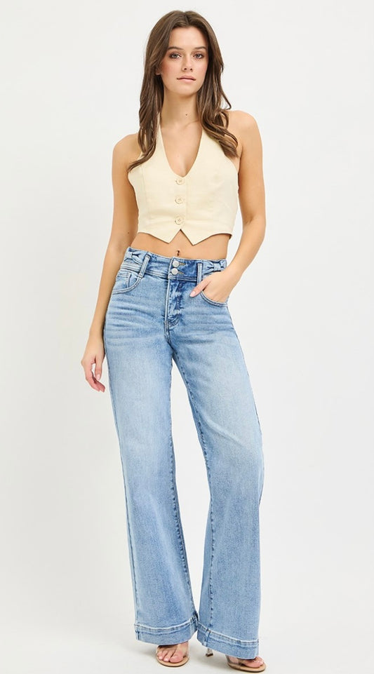 TIE IT TOGETHER WIDE LEG JEANS