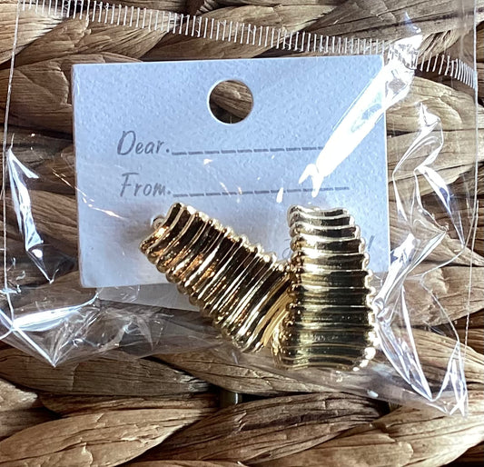 TEXTURED CHARM EARRINGS