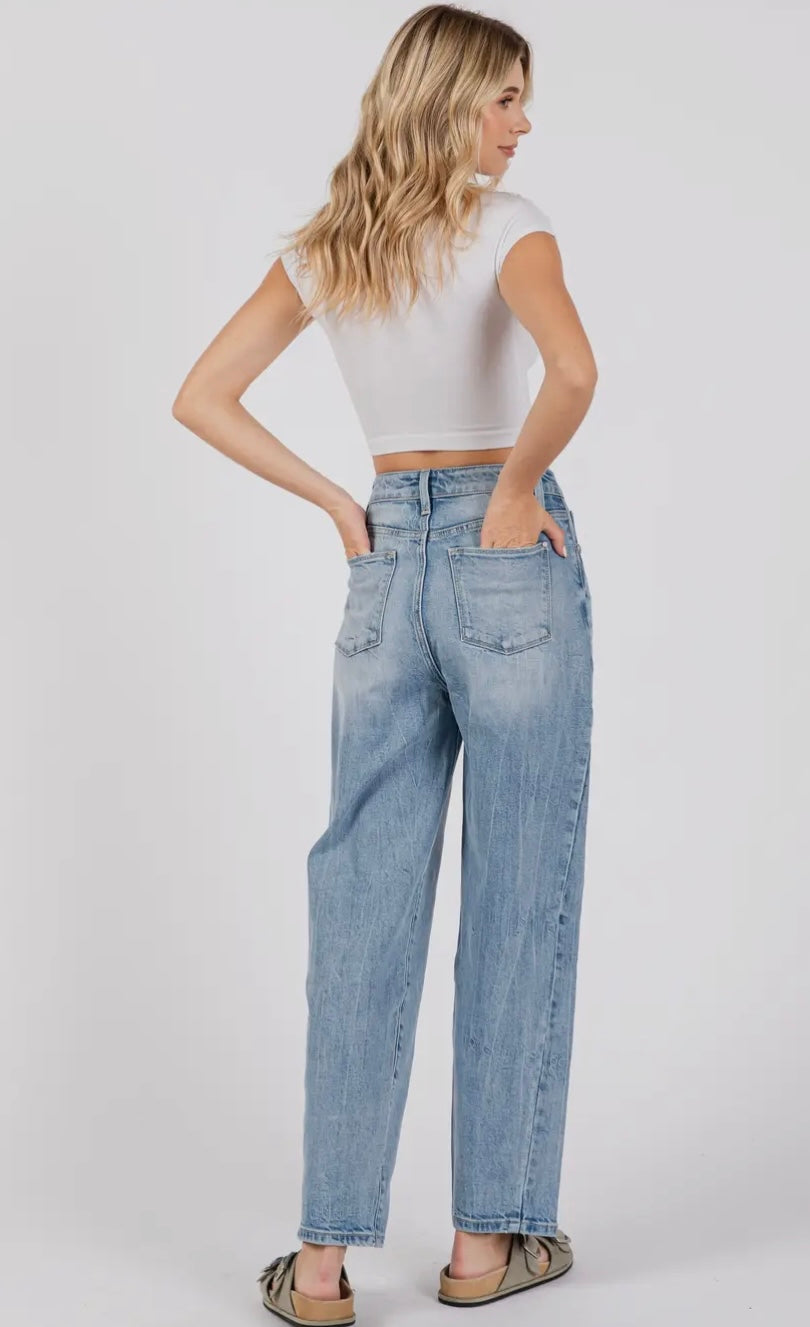 THE UPTOWN BARREL JEANS