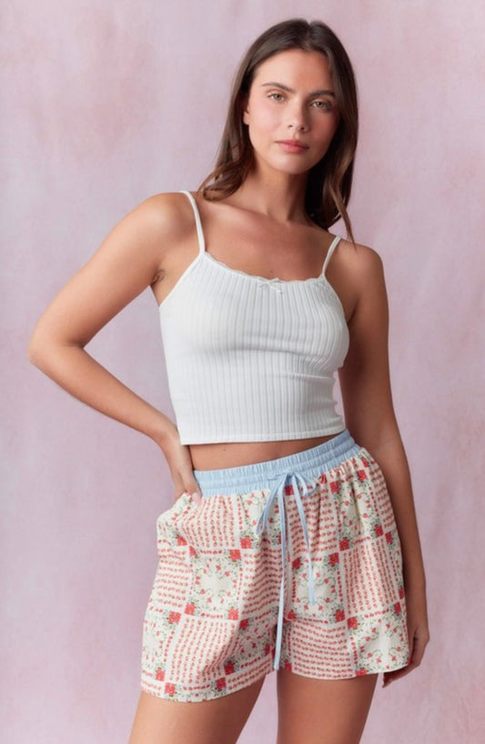 AMERICAN ROSE PATCH SHORTS