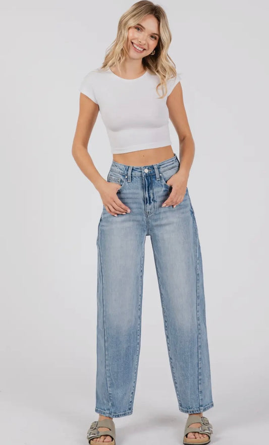 THE UPTOWN BARREL JEANS