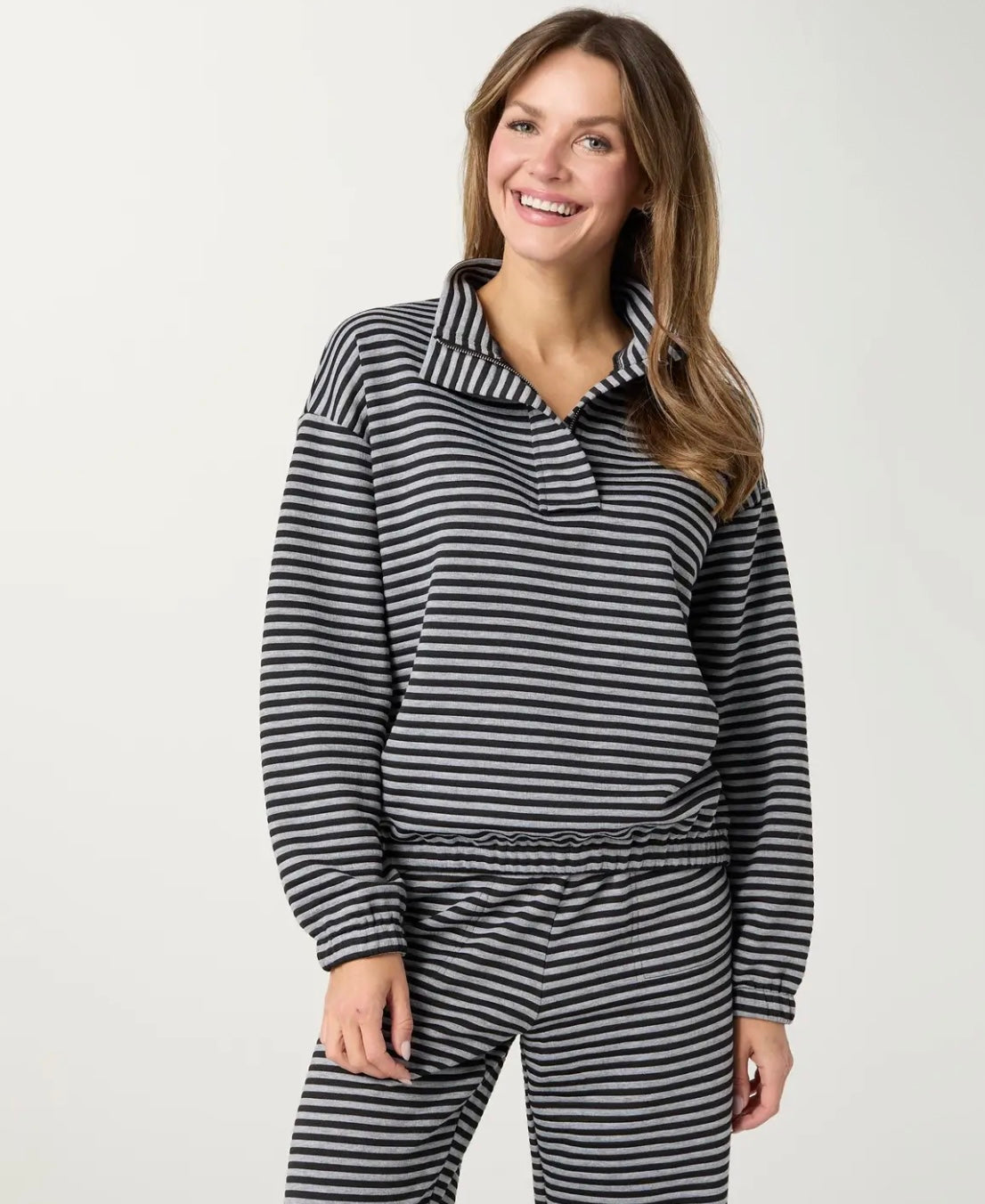 COZYMAXX QUILT QUARTER ZIP