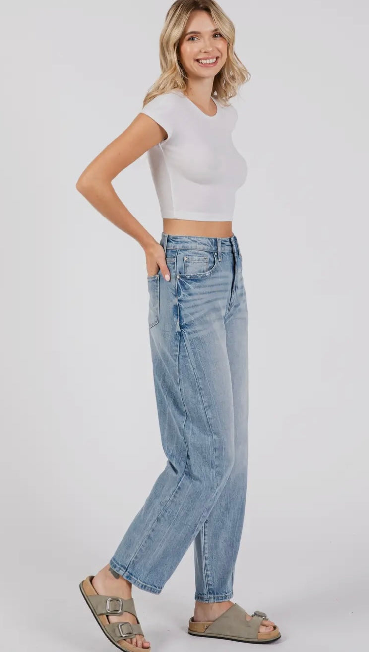 THE UPTOWN BARREL JEANS