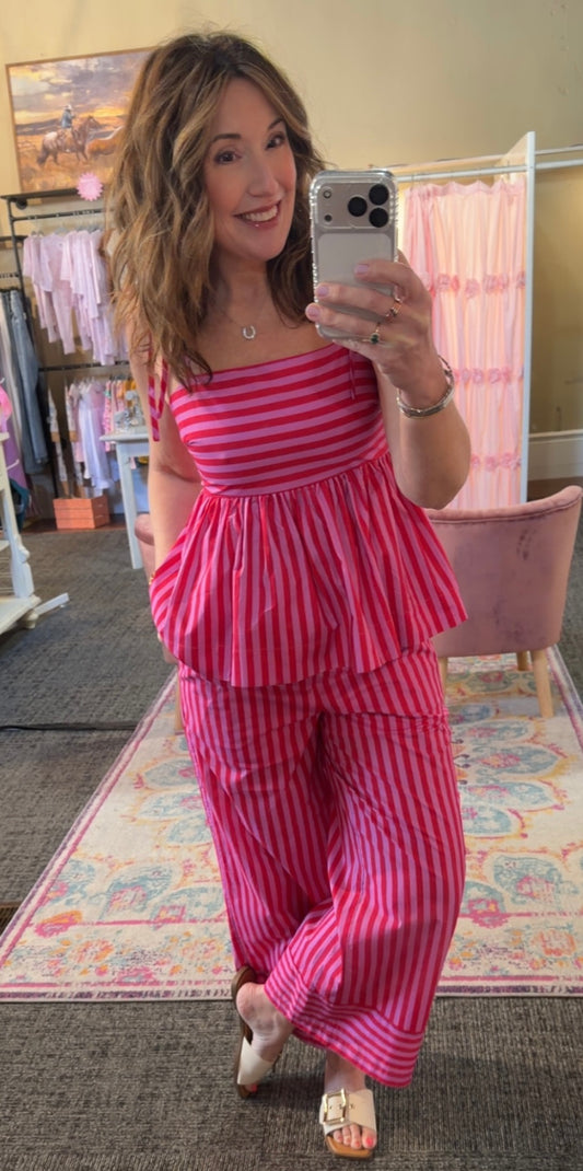 PINK LEMONADE STRIPE SET