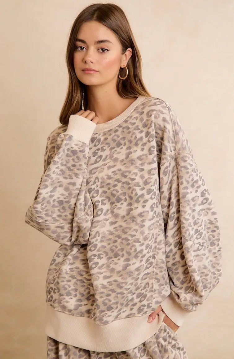 Wildly Comfy Leopard Pullover