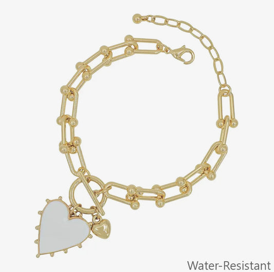 Water Resistant Chain Charm 7.5" Bracelet (charm not included)