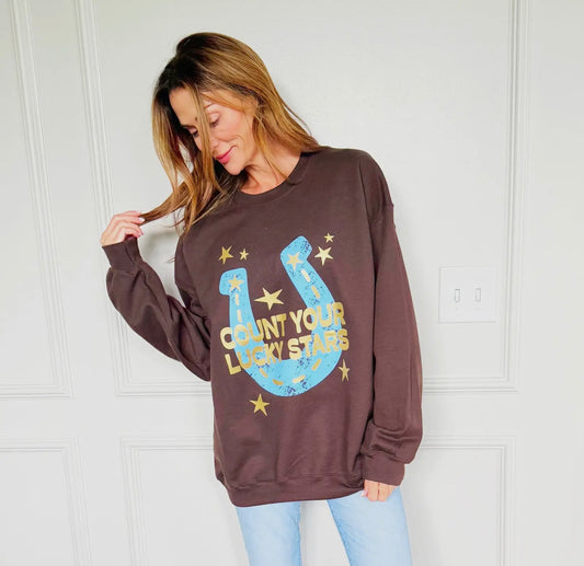 COUNT YOUR LUCKY STARS SWEATSHIRT