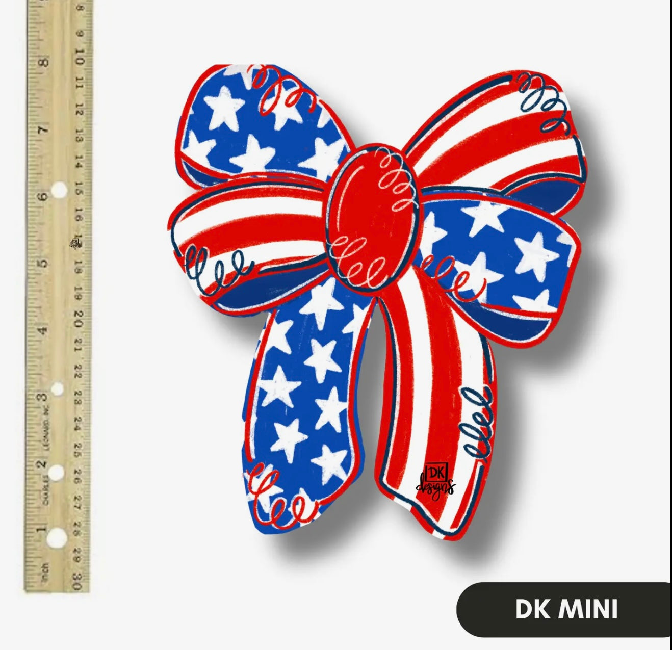 DOOR HANGER-MINI PATRIOTIC BOW