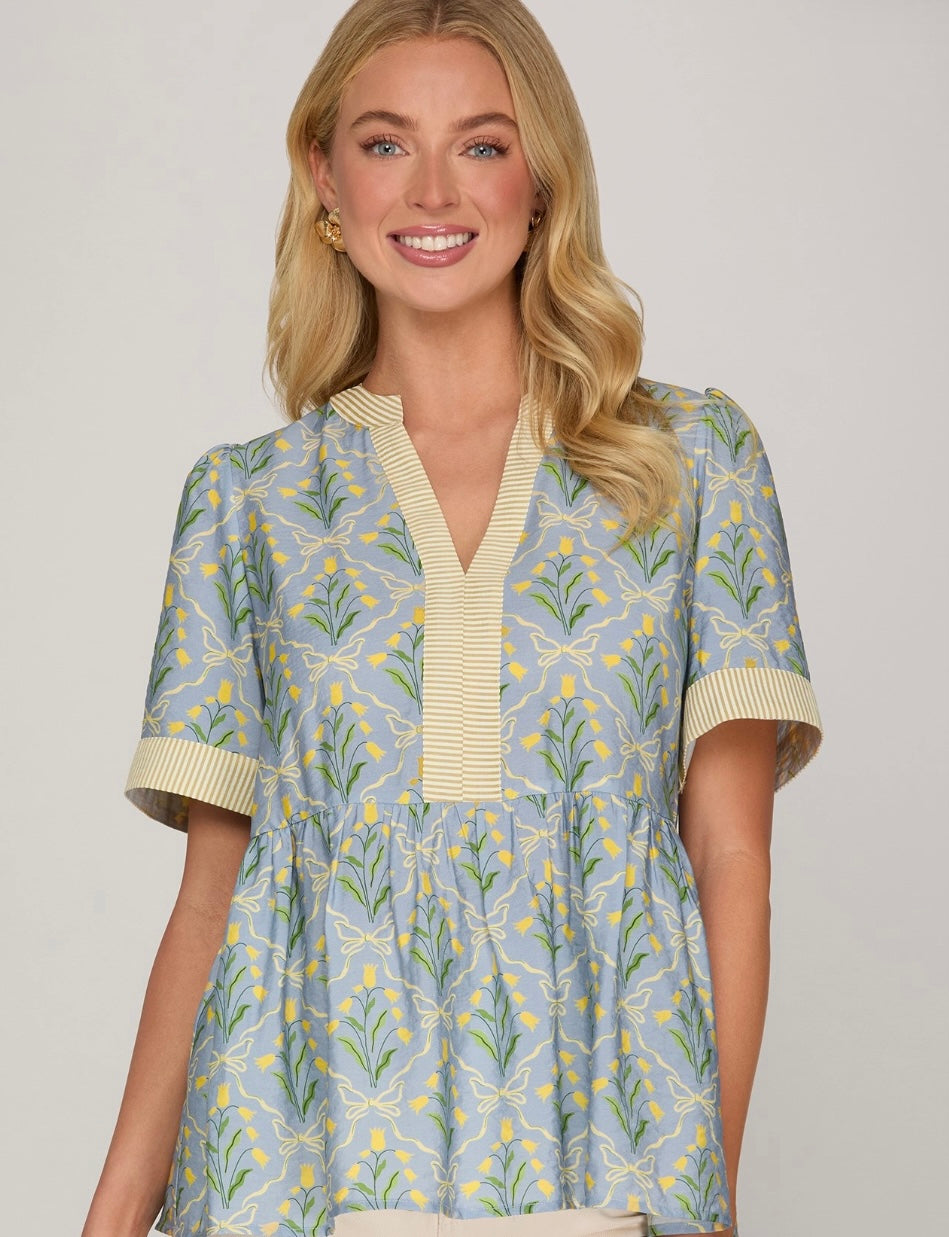 BLUEBELL GARDEN BABYDOLL TOP