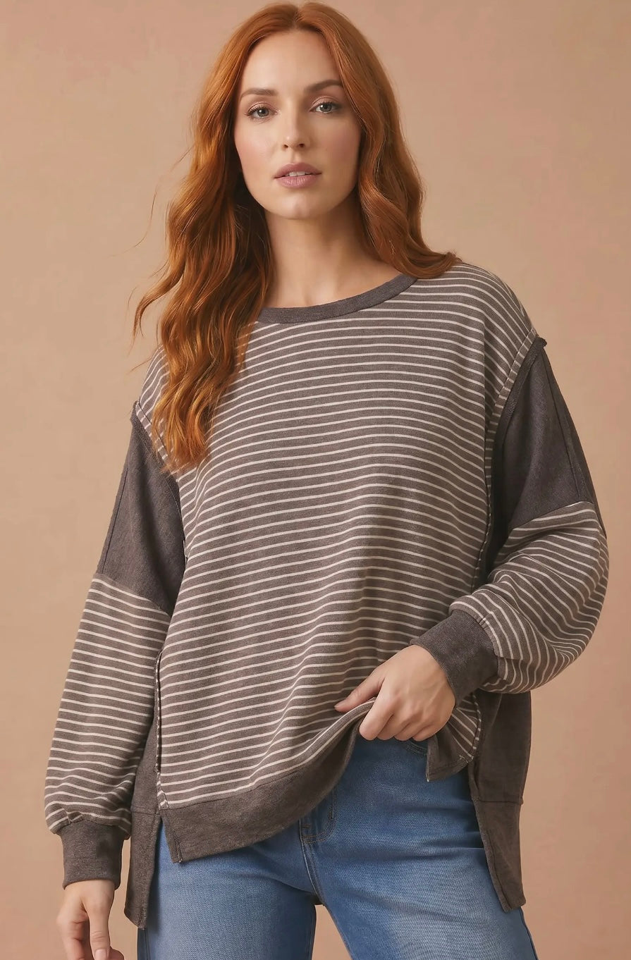 EVERYDAY EASE STRIPED PULLOVER