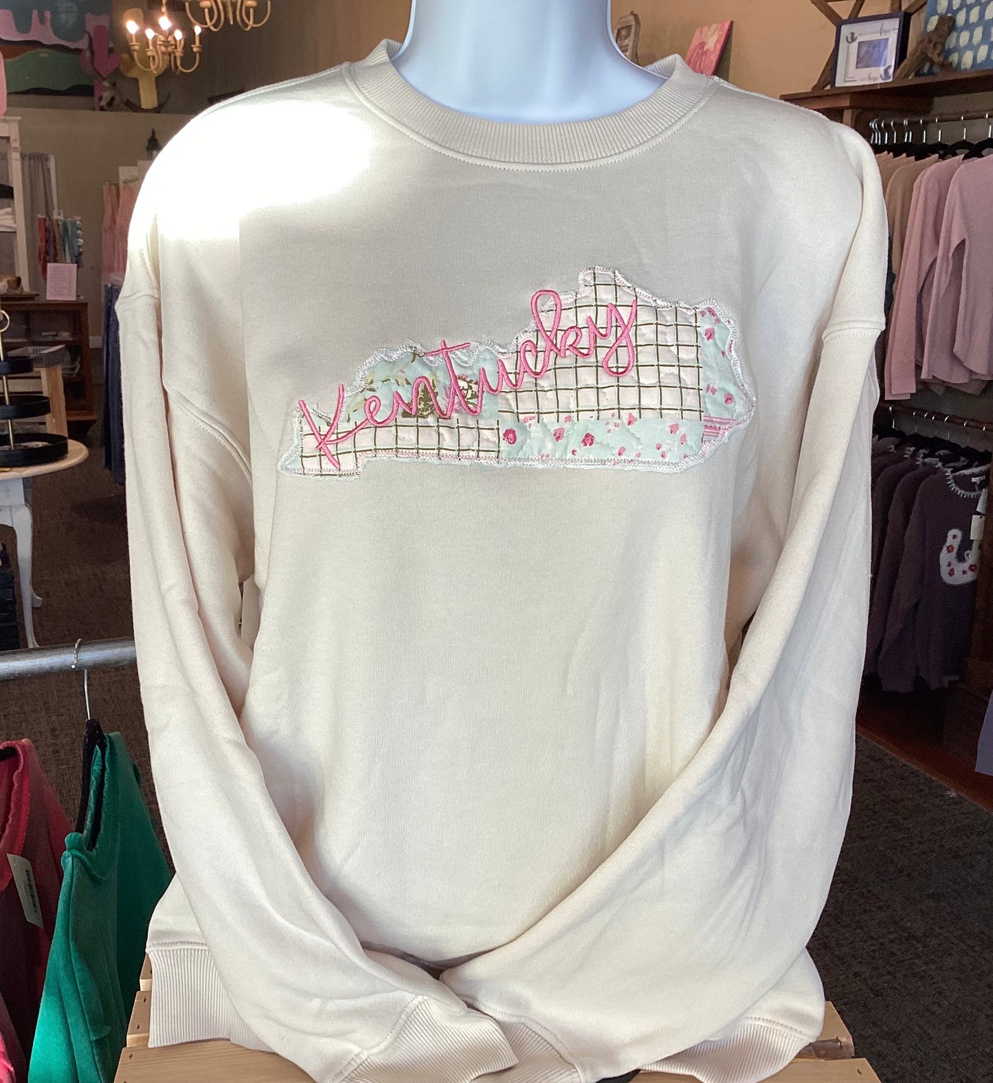 QUILTED KENTUCKY SWEATSHIRT