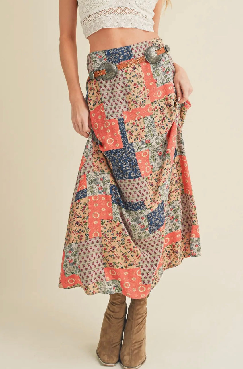 PATCHWORK PRAIRIE SKIRT