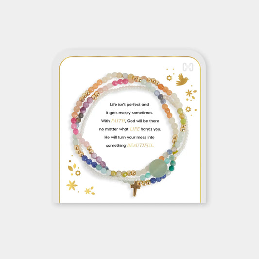 Messy Life Charm Bracelet Gold