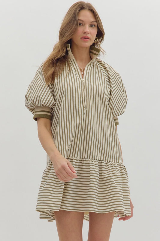 SADDLE & STRIPES DRESS