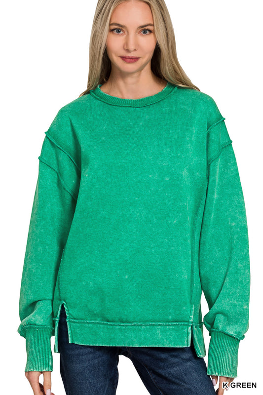 COZY DAYS PULLOVER KELLY GREEN